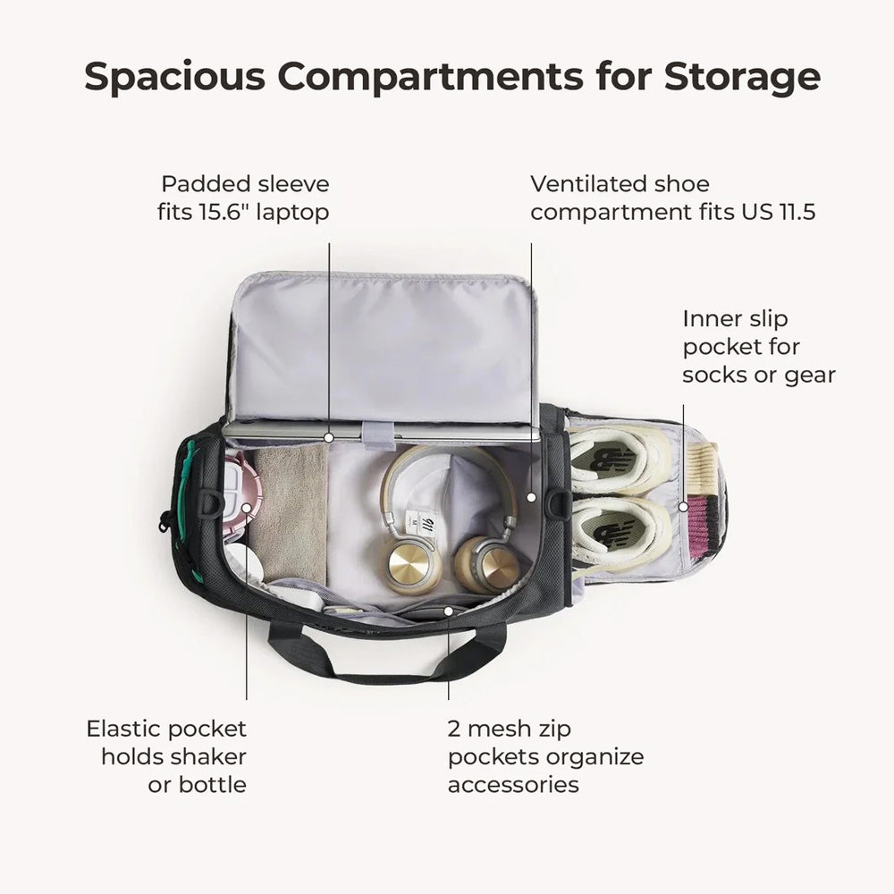 Reiki Gym Duffel Bag - Black