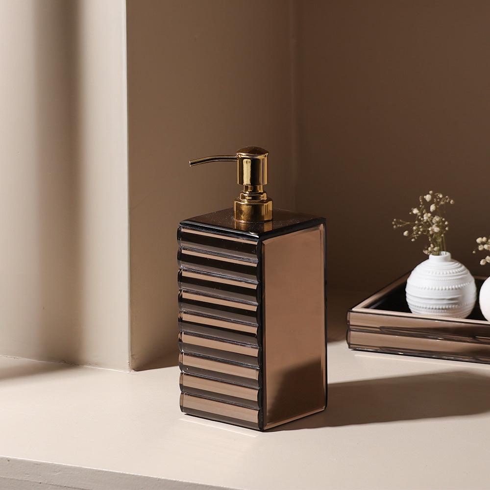 Rena Glass Soap Dispenser - Metallic Bronze
