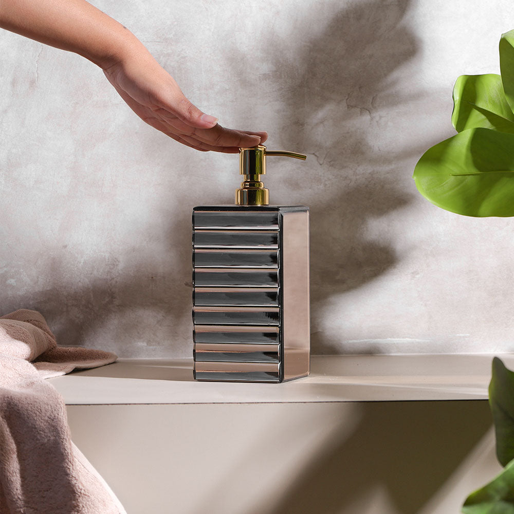 Rena Glass Soap Dispenser - Metallic Bronze