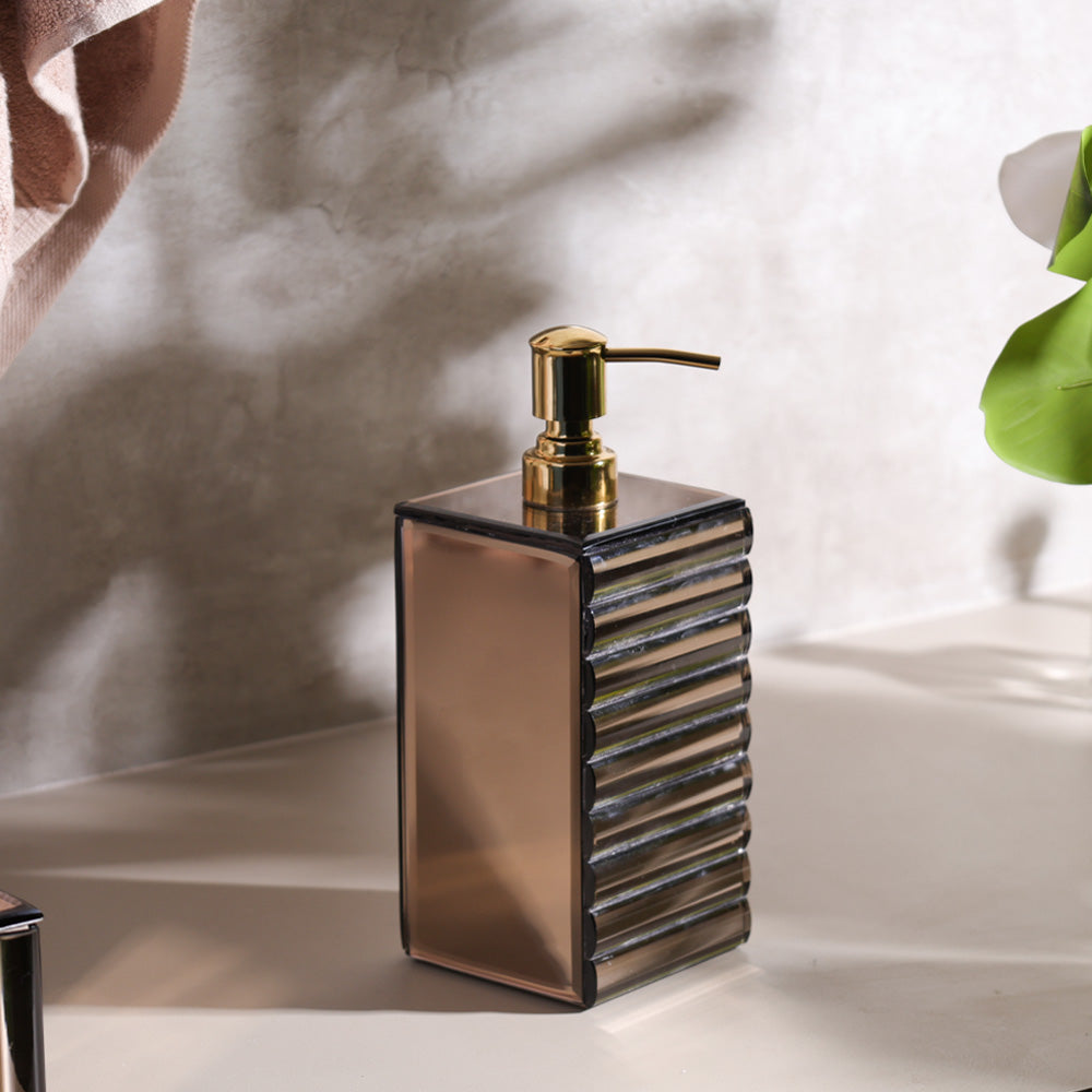Rena Glass Soap Dispenser - Metallic Bronze