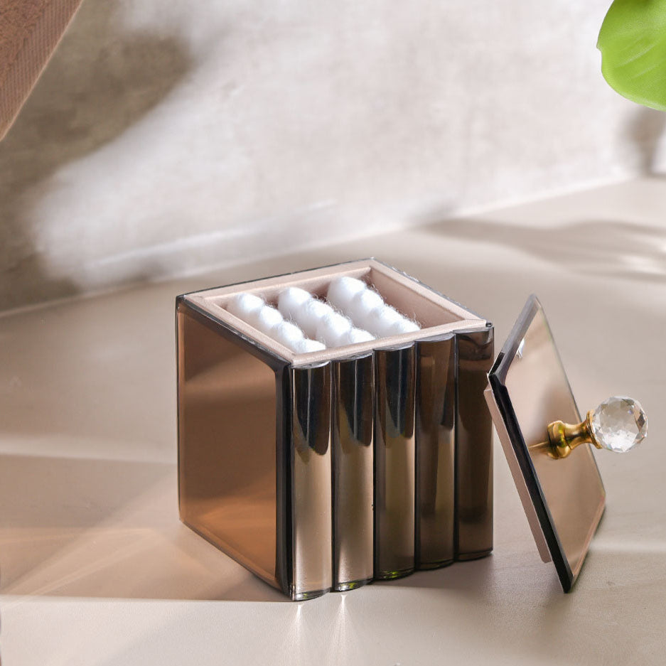 Rena Glass Storage Jar - Metallic Bronze