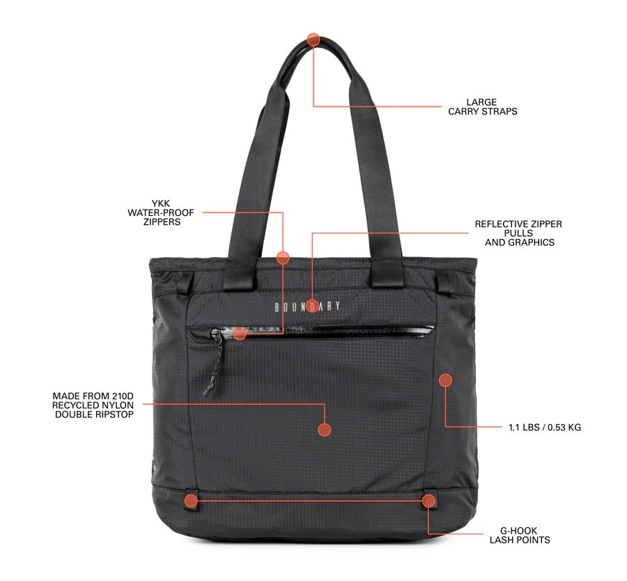 Rennen Ripstop Tote - Grid Black