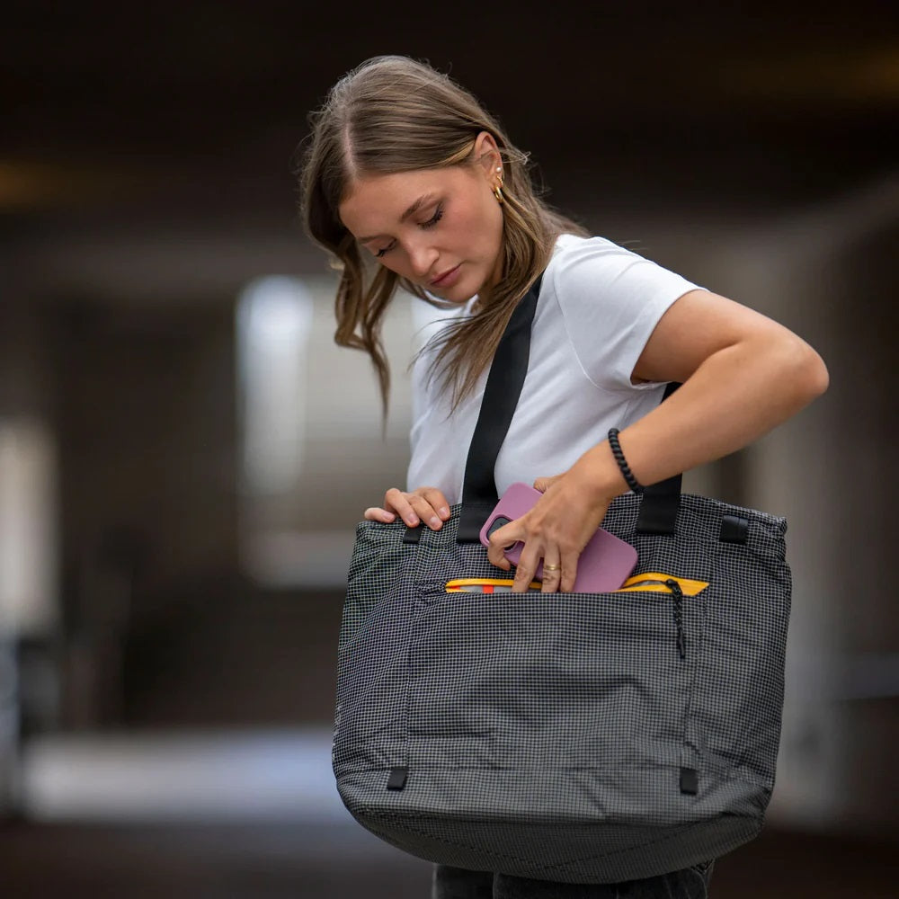 Rennen Ripstop Tote Bag - Grid Grey