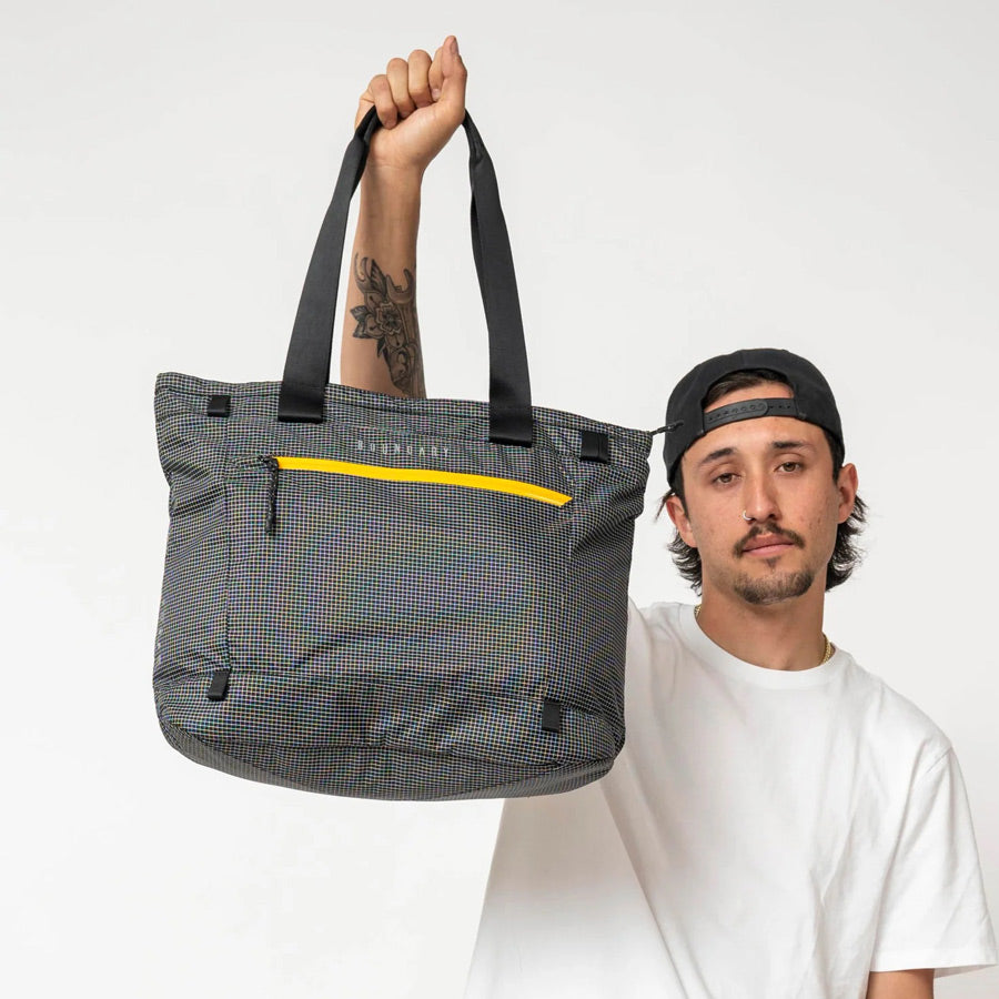 Rennen Ripstop Tote Bag - Grid Grey