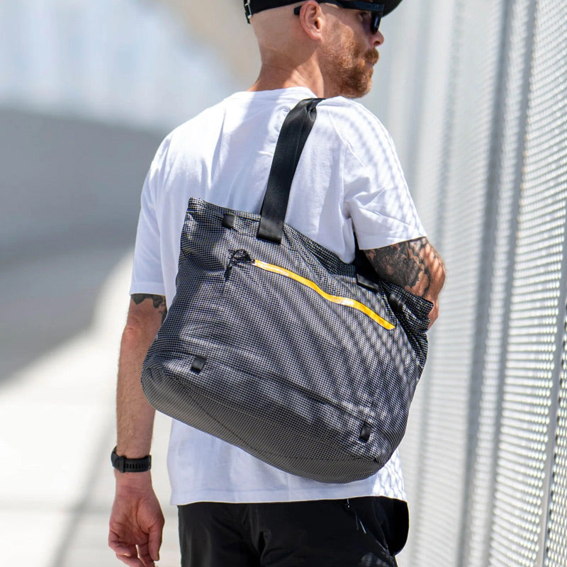 Rennen Ripstop Tote Bag - Grid Grey