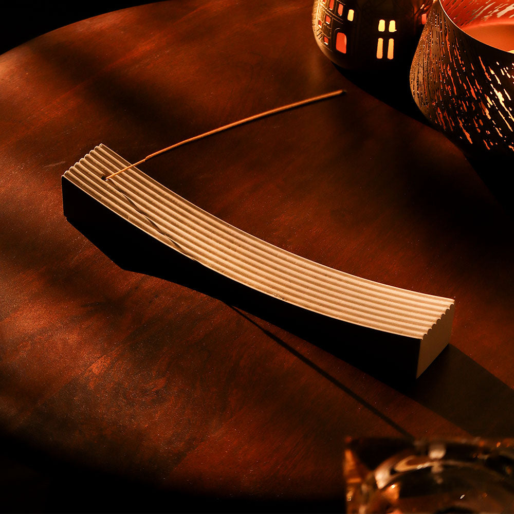 Repose Concrete Incense Holder - Taupe
