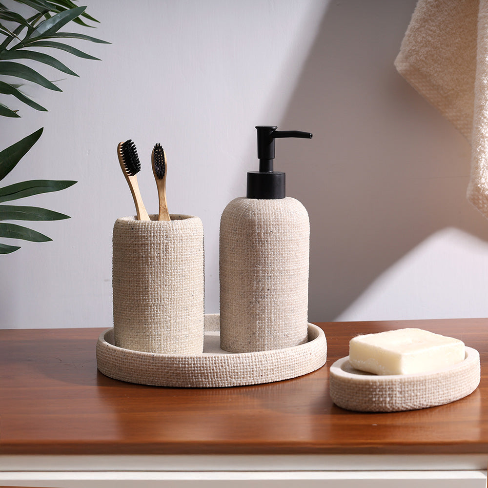 Eve 4-piece Bathroom Set - Greige