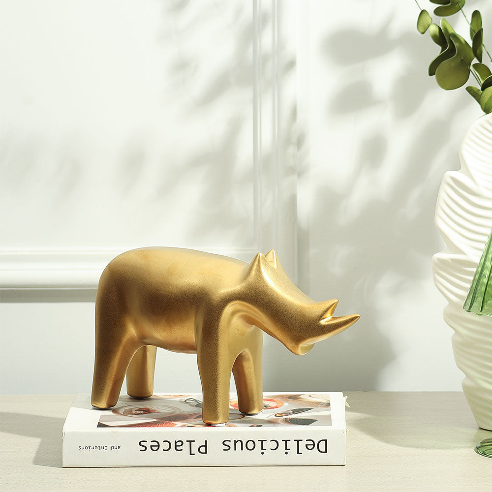Rhino Decor Accent - Gold