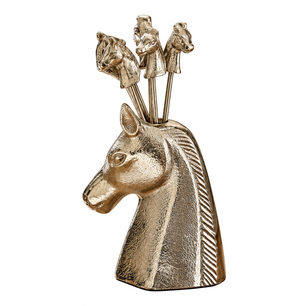 Rider Appetizer Picks, Set of 6 - Silver