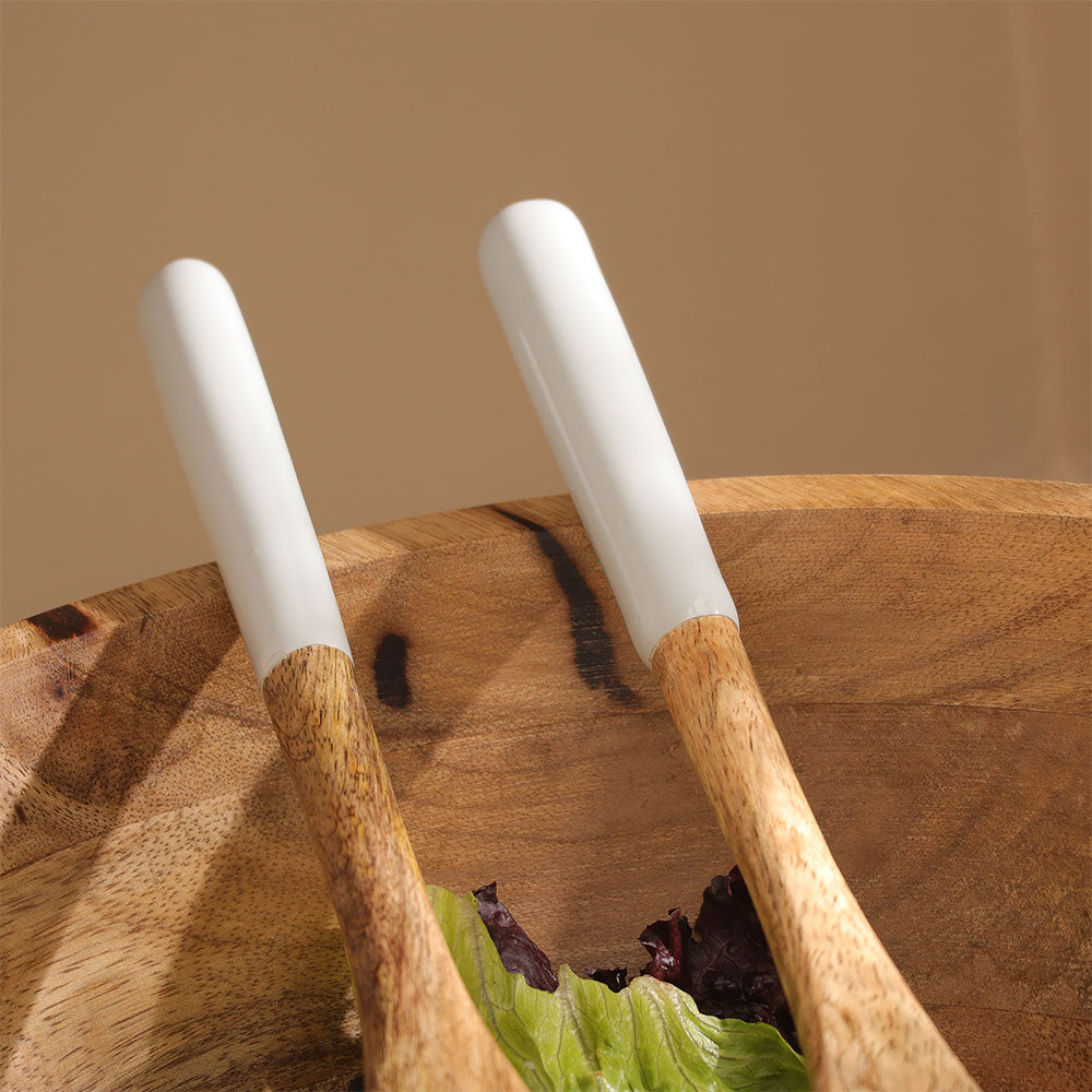Riko Mango Wood Serving Set - Periwinkle