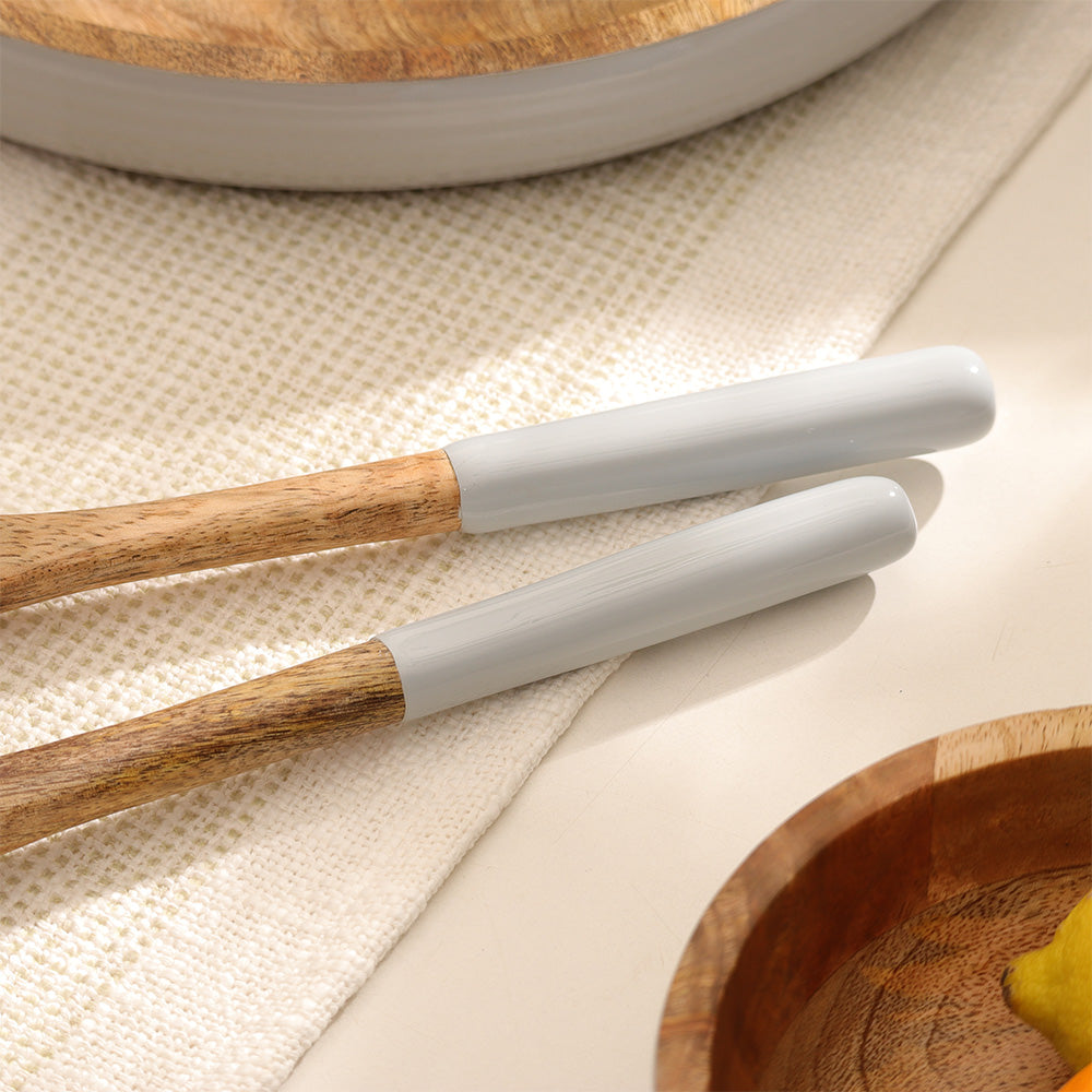 Riko Mango Wood Serving Set - Periwinkle
