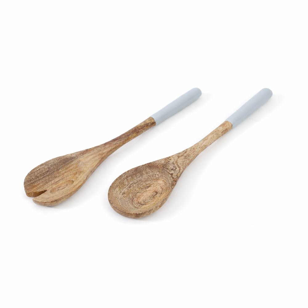 Riko Mango Wood Serving Set - Periwinkle