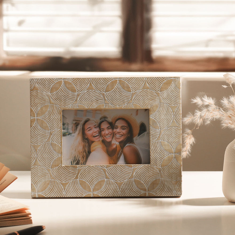 Ripples Wooden Photo Frame Medium - Birch