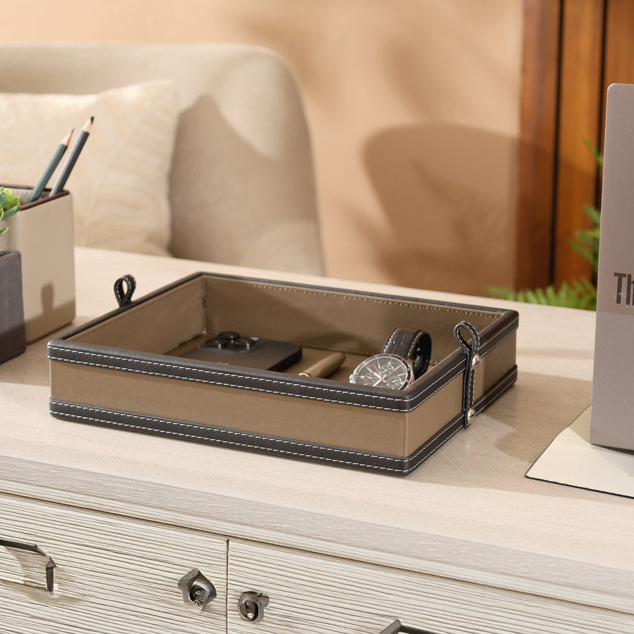 Rivet Decorative Tray Small - Cedar Black