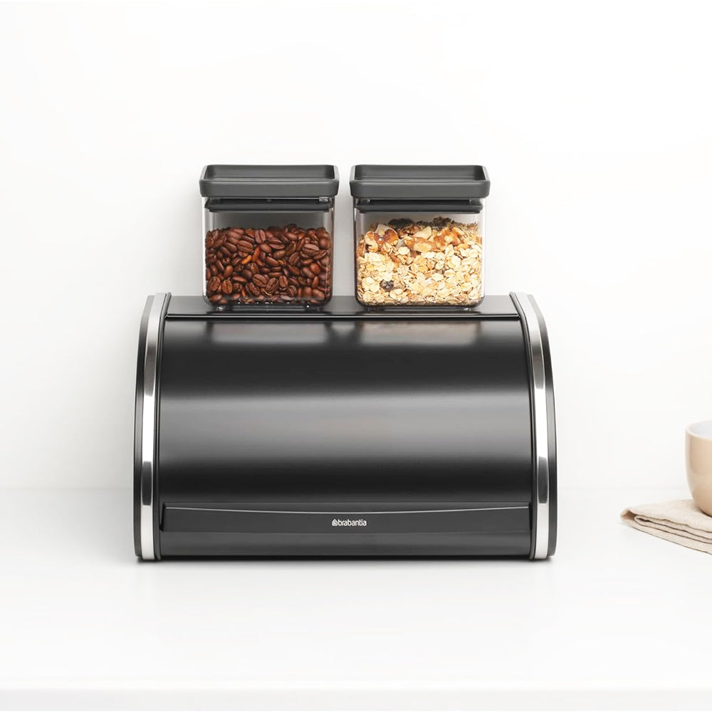 Roll Top Bread Bin Medium - Matte Black