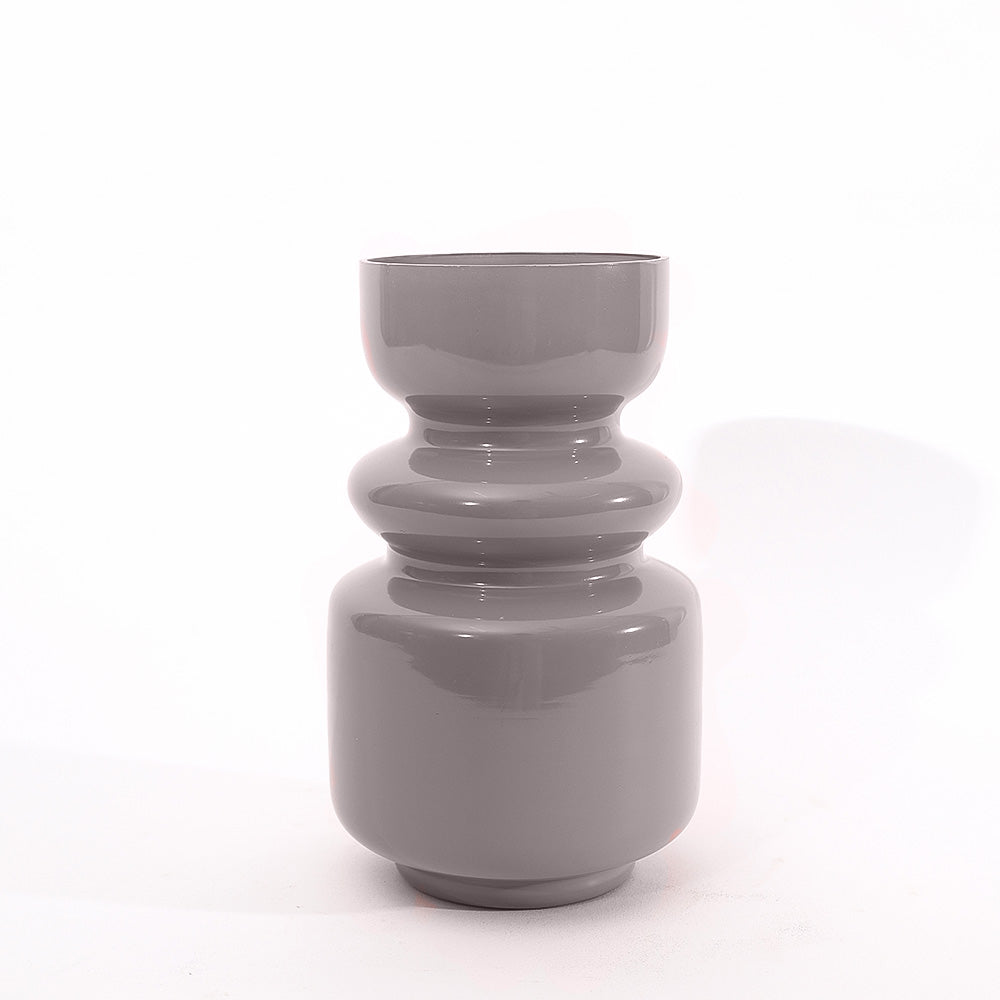 Roma Glass Vase Tall - Basalt Grey