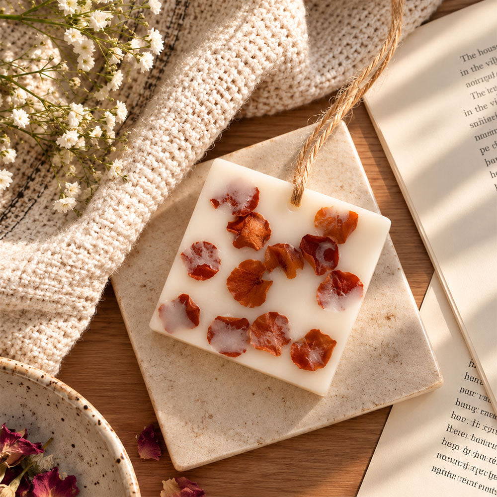 Rose Scented Wax Tablet - Dried Petals