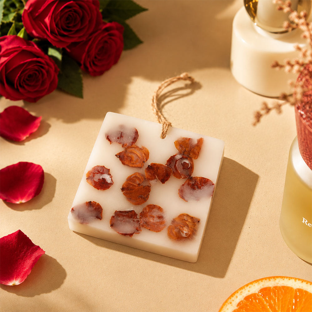 Rose Scented Wax Tablet - Dried Petals