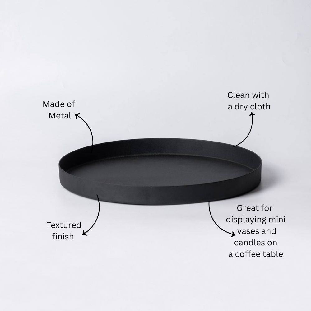 Rotem Textured Tray - Black
