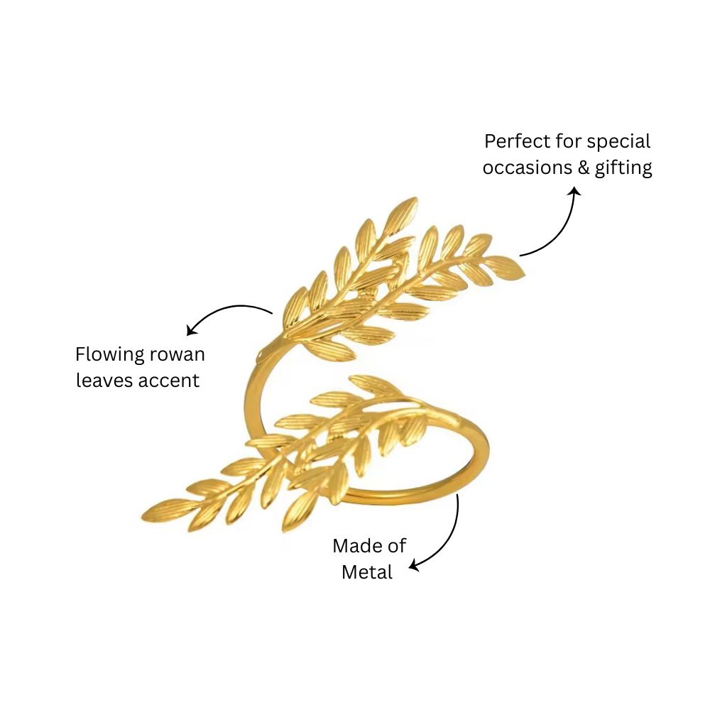 Rowan Metal Napkin Rings, Set of 6 - Gold