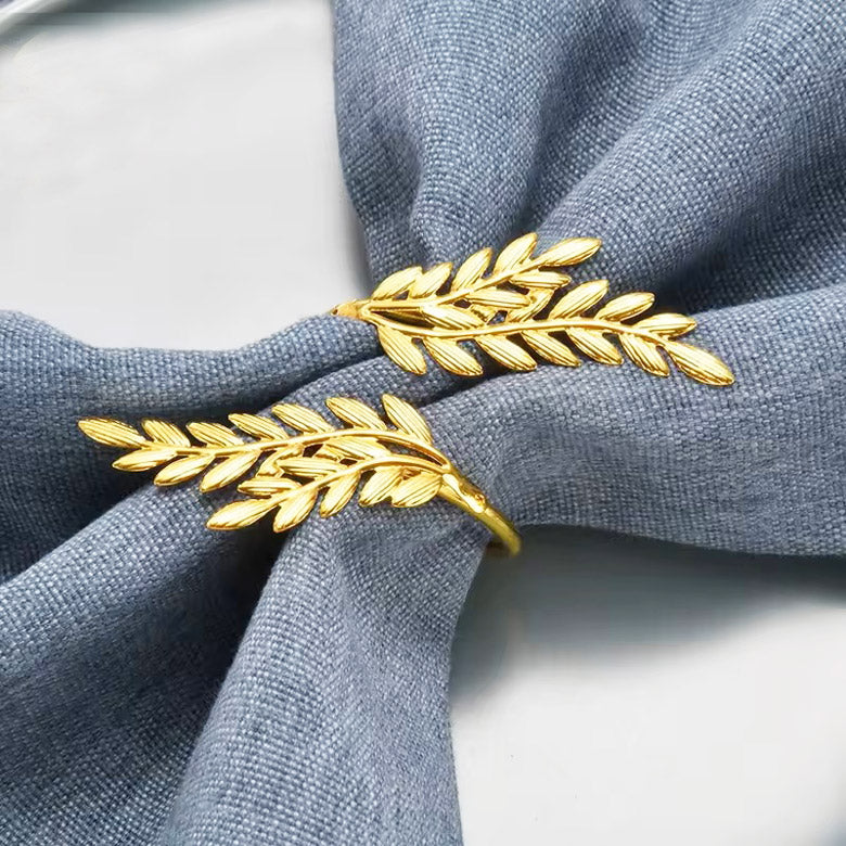 Rowan Metal Napkin Rings, Set of 6 - Gold