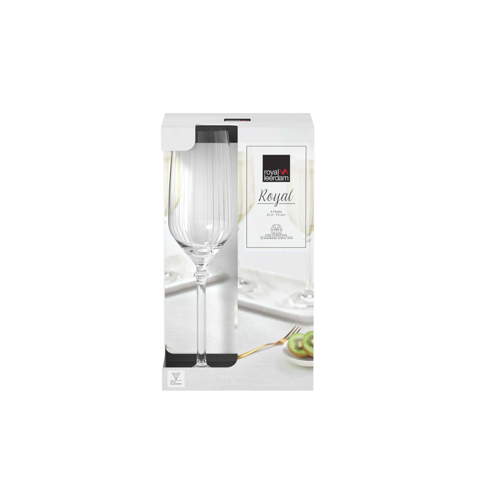 Royal Champagne Flutes 220ml, Set of 4