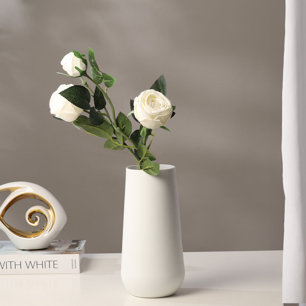 Royal Rose Faux Stem - White