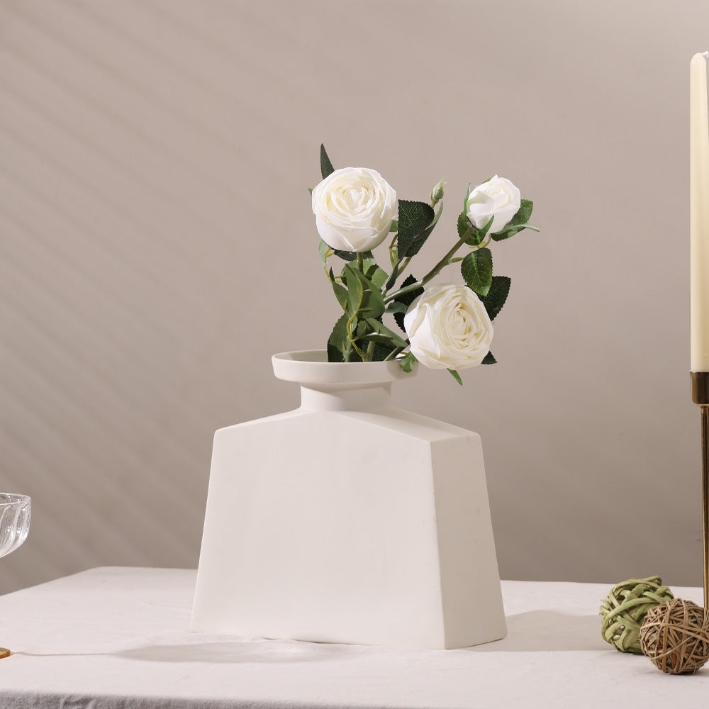 Royal Rose Faux Stem - White