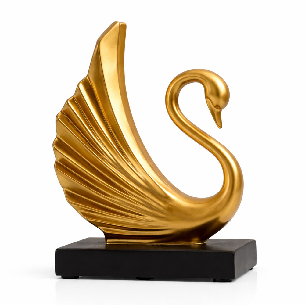 Royal Swan Sculpture Small - Bright Gold