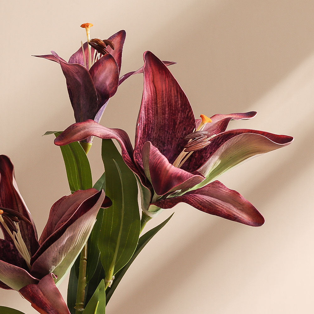 Royal Lily Faux Stem - Royal Purple