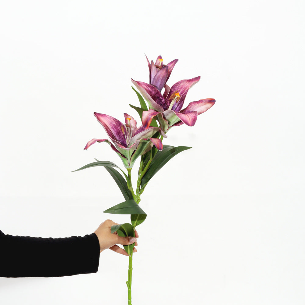 Royal Lily Faux Stem - Royal Purple