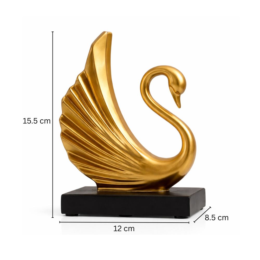 Royal Swan Sculpture Small - Bright Gold
