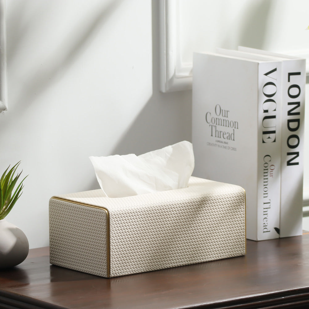 Ruben Tissue Box Holder - Ivory