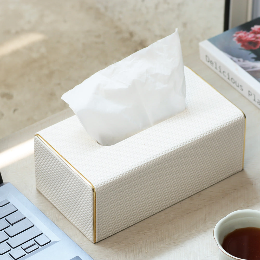 Ruben Tissue Box Holder - Ivory