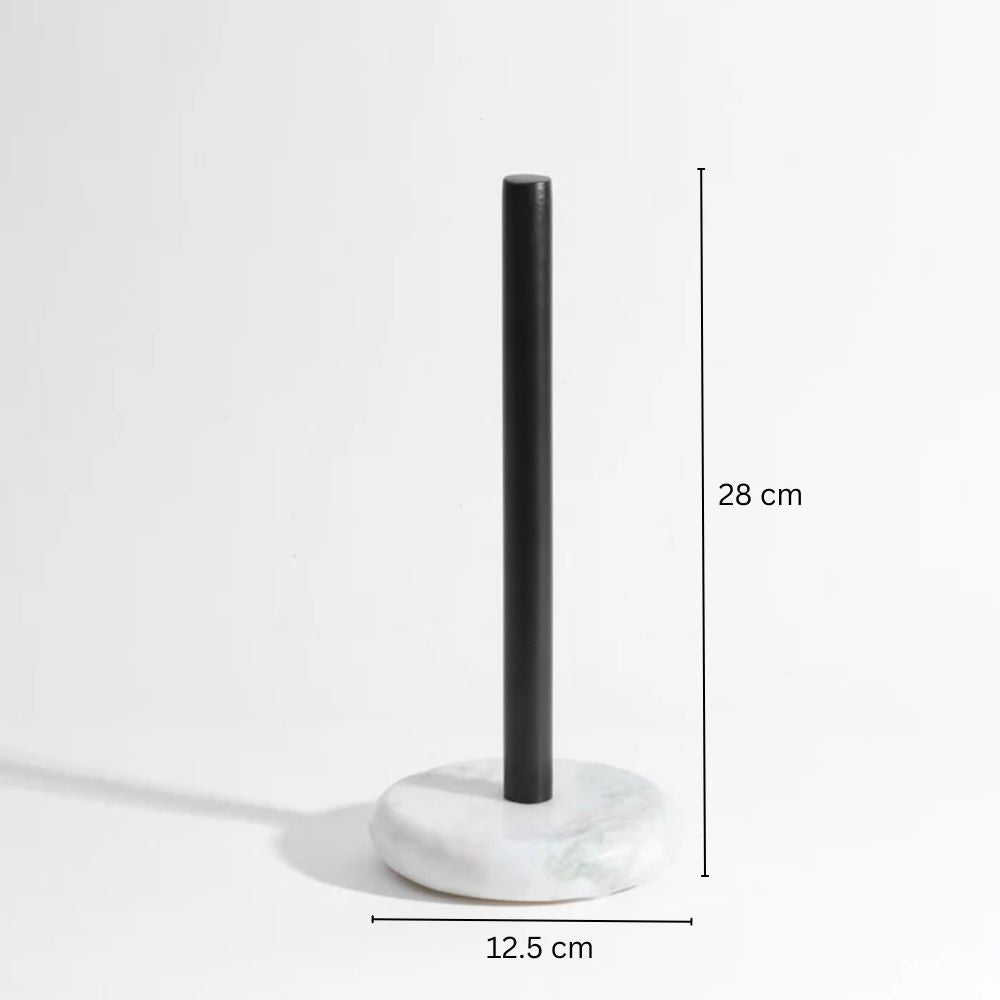 Rubio Marble Paper Towel Holder - White Black