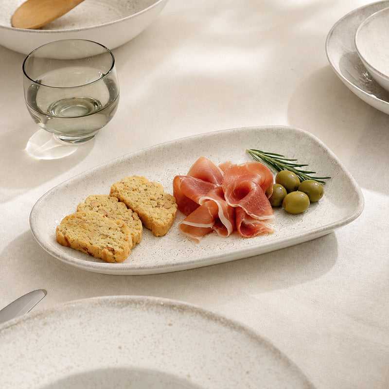 Rubio Serving Platter - Vintage Beige