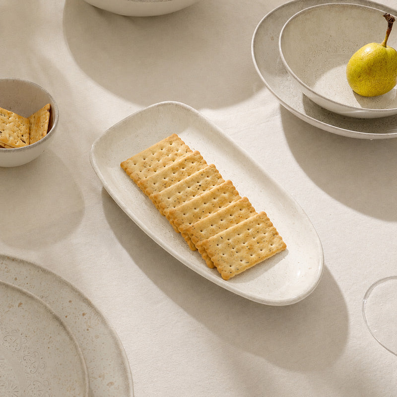 Rubio Serving Platter - Vintage Beige