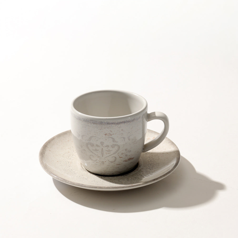 Rubio Cup and Saucer Set - Vintage Beige