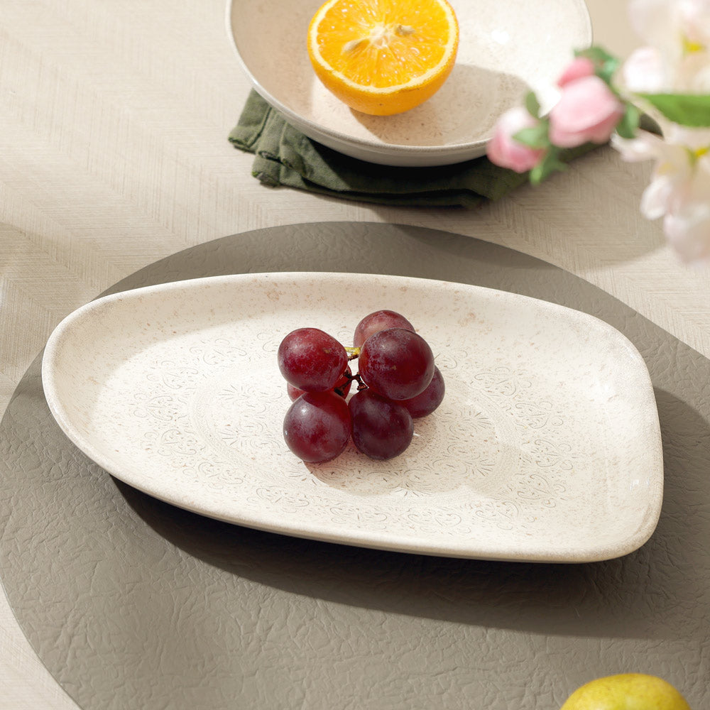 Rubio Serving Platter - Vintage Beige