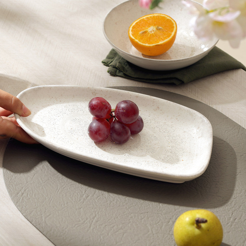 Rubio Serving Platter - Vintage Beige
