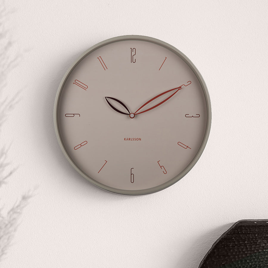 Petals Wall Clock 40cm - Warm Grey