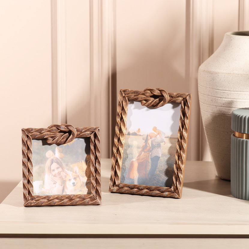 Sailor Knot Photo Frame Square - Bronze