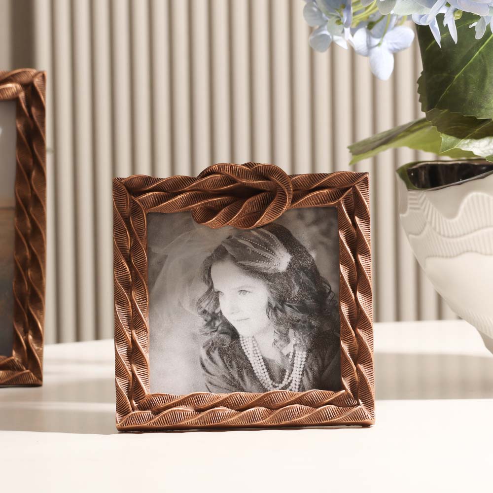 Sailor Knot Photo Frame Square - Bronze