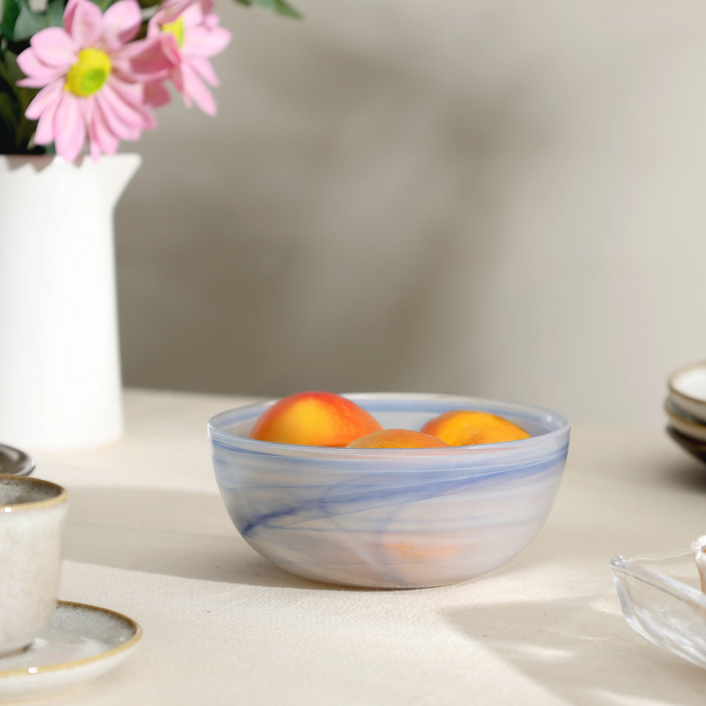 Salerno Glass Bowl Small - Blue Beige