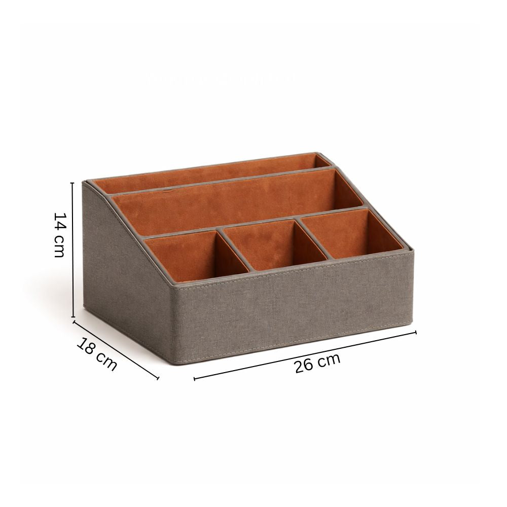 Salle Desk Organiser - Patterned Grey