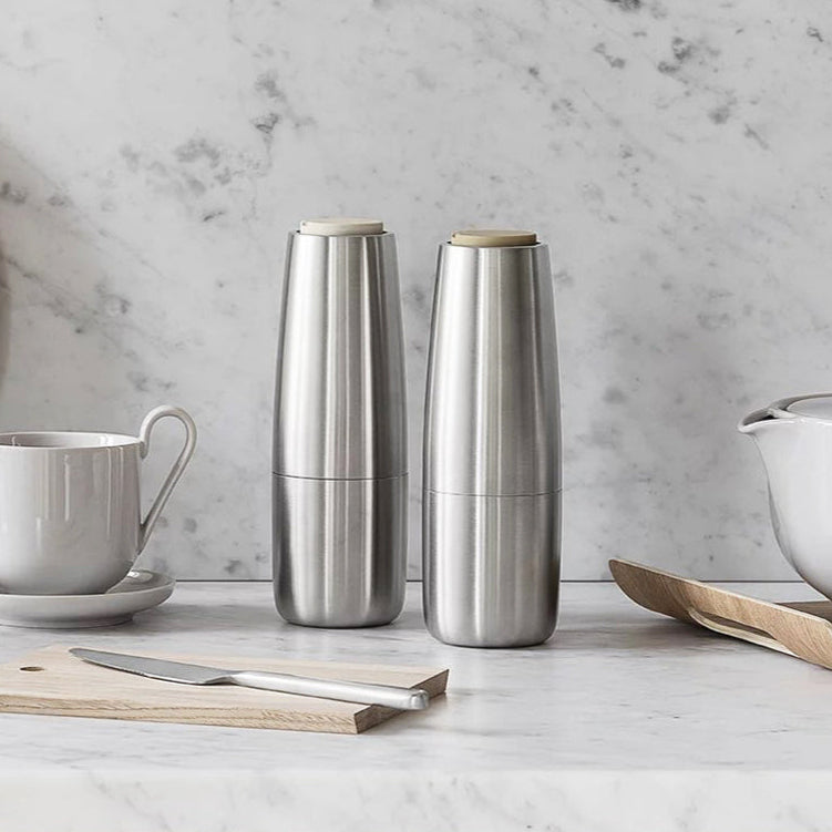 Salpi Salt & Pepper Mills - Matt Stainless Steel