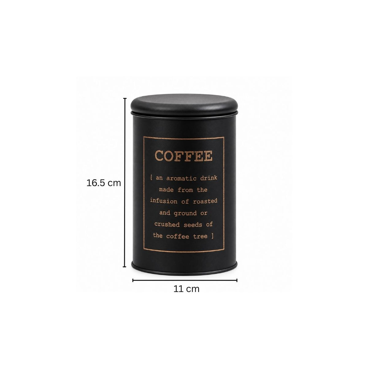Sando Metal Coffee Storage Jar - Black Gold