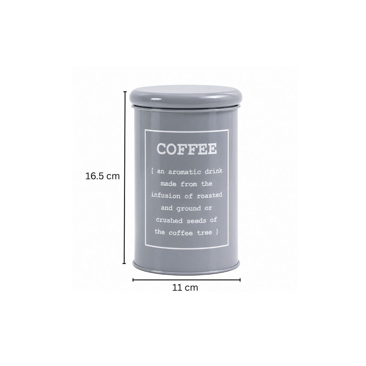 Sando Metal Coffee Storage Jar - Grey