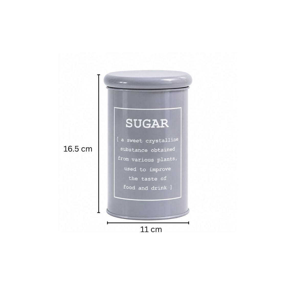 Sando Metal Sugar Storage Jar - Grey