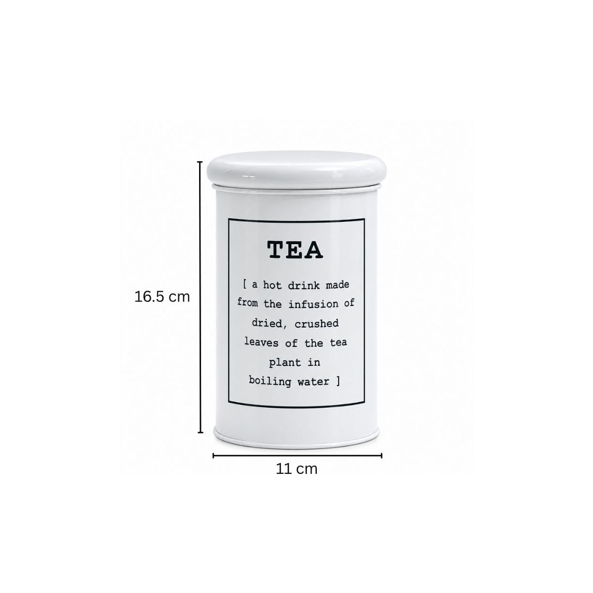 Sando Metal Tea Storage Jar - White